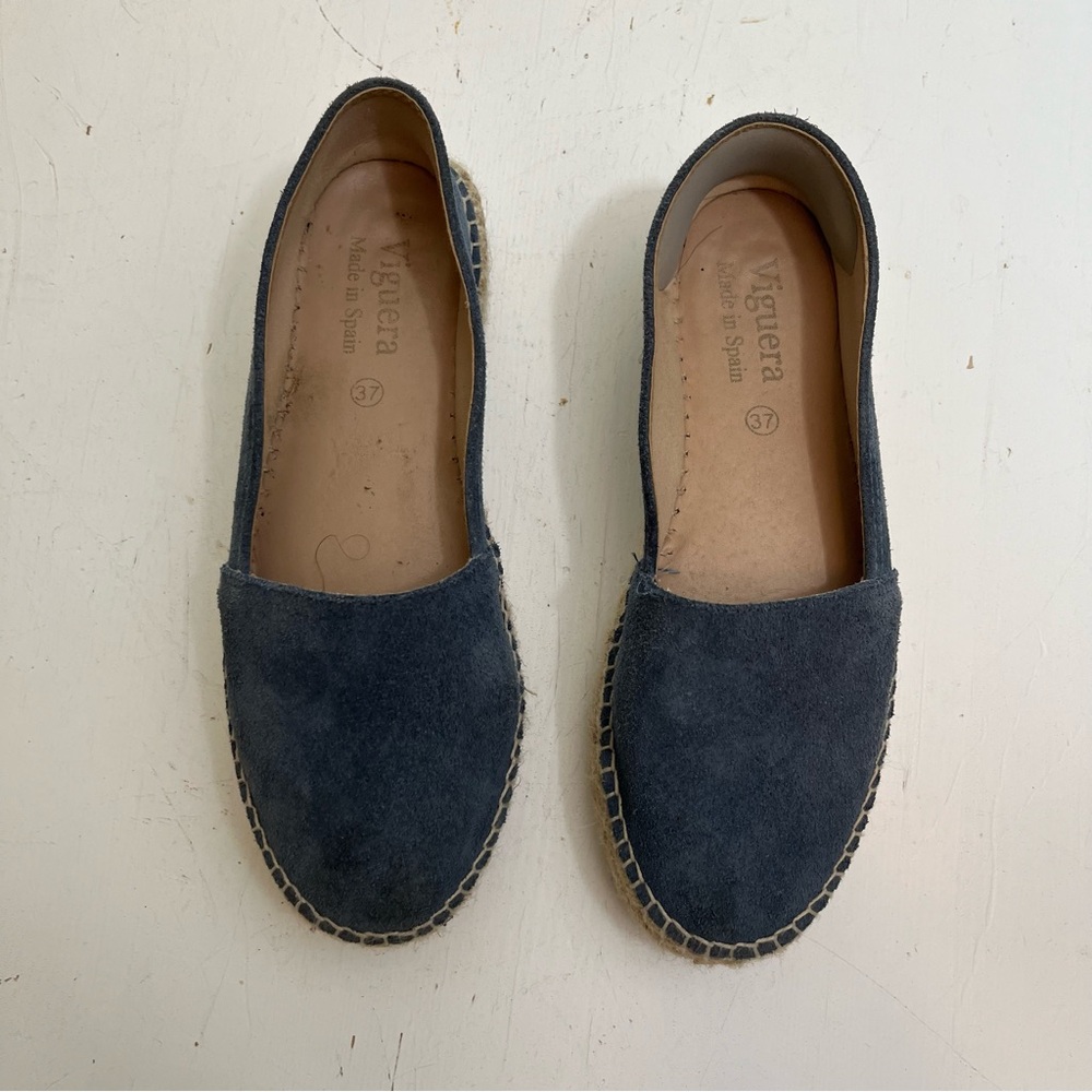Viguera Navy Suede Espadrilles - Size 37